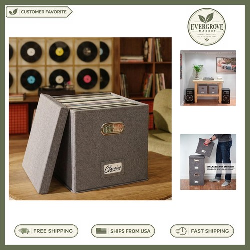 Vinyl record storage box - vinyl, 50+